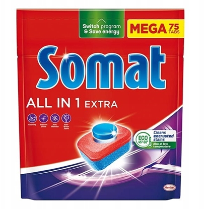 Изображение Somat Somat All in 1 Extra - Tabletki do zmywarki 75 szt