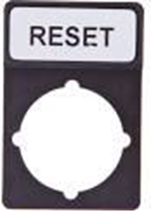 Изображение Spamel Tabliczka opisowa czarna prostoktna RESET (ST22-1901P07)