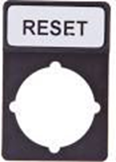 Picture of Spamel Tabliczka opisowa czarna prostoktna RESET (ST22-1901P07)