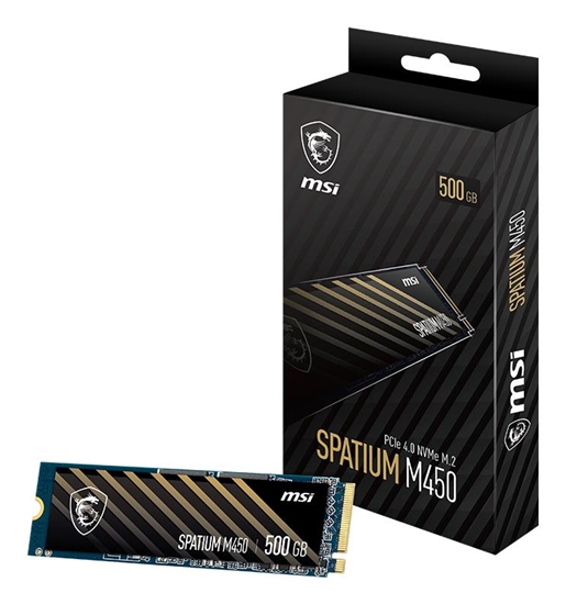 Изображение SSD Disks MSI Spatium M450 500GB M.2 PCIe 4.0 SSD 3600/2300 MB/s