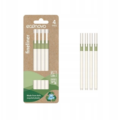 Изображение Staples Cienkopis ECONOVO* 0,4mm 4 szt. biao-zielony