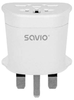 Изображение Strāvas adapteris SAVIO Travel adapter Global socket – UK plug 10A