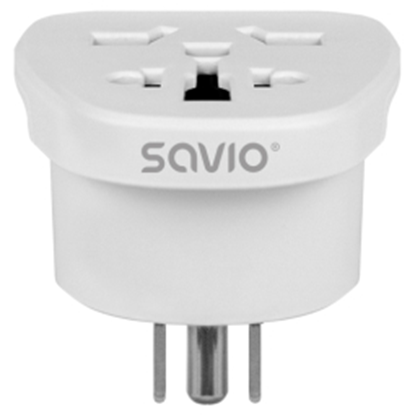 Изображение Strāvas adapteris SAVIO Travel adapter Global socket – US plug 10A