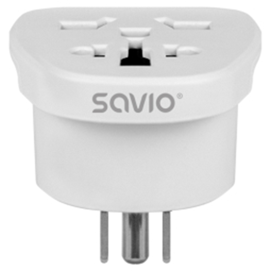 Изображение Strāvas adapteris SAVIO Travel adapter Global socket – US plug 10A