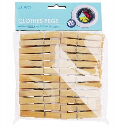 Изображение Suszarka na pranie Ultra Clean Klamerki na Pranie UC Bambusowe 48 szt. Mocny Zatrzask Odporne