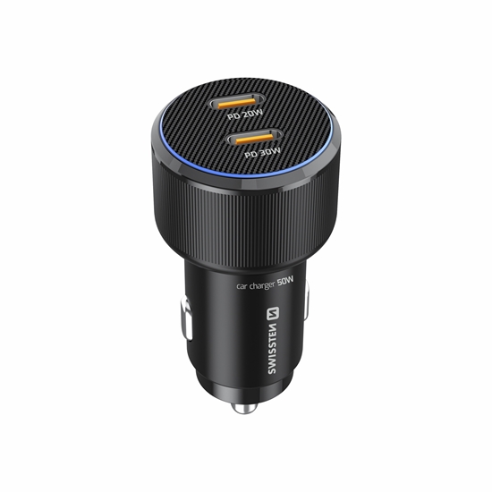 Picture of Swissten PD 2x USB-C Car Charger 50W