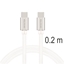 Picture of Swissten Textile Universal Quick Charge 3.1 USB-C / USB-C Data and Charging Cable 0.2m silver