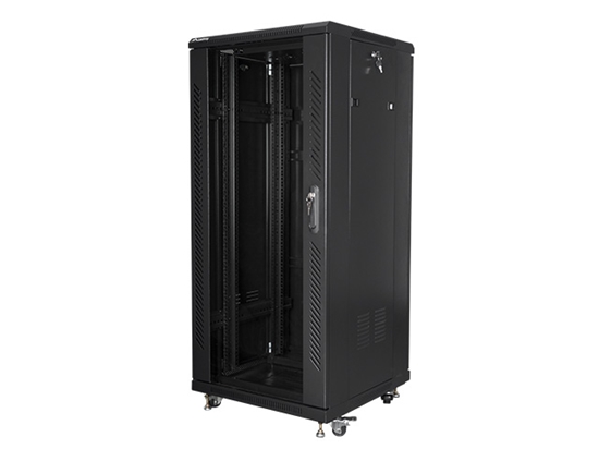 Picture of Szafa stojąca Rack 19 27U 600x600mm czarna (drzwi szklane) 