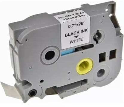 Изображение Tama BROTHER TZE-241 18mm x 8m czarny na biaym zamiennik