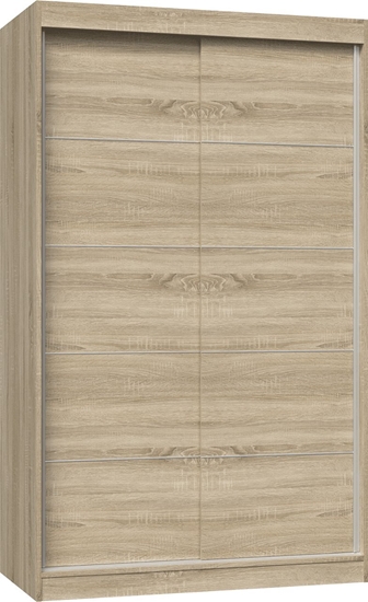 Изображение Topeshop SZAFA PRZESUWNA IGA 120 CM DRZWI ZE SZPROSAMI DB SONOMA