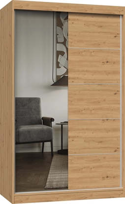 Picture of Topeshop Szafa przesuwna IGA 120cm, 1 lustro Db Artisan