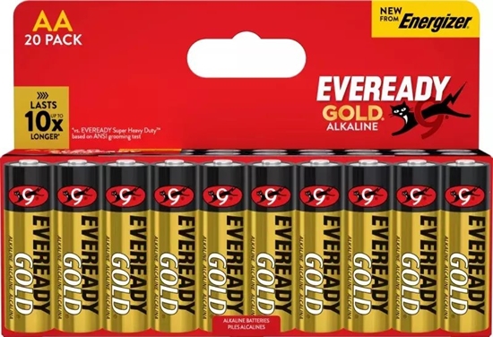 Изображение Toshiba Bateria EVEREADY GOLD from ENERGIZER, AA, LR6, 1,5V, DHP20 EU, 20 szt.