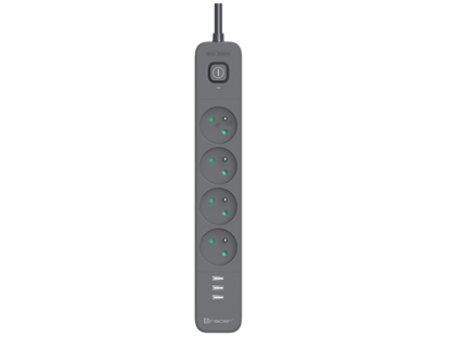 Изображение Tracer 47685 Power Line+ 5m (4 sockets +3x USB A)