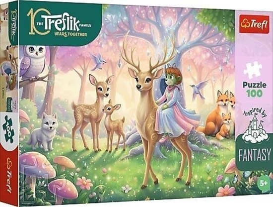 Изображение Trefl Puzzle 100 Zwierzta z magicznego lasu TREFL