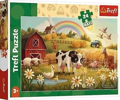 Изображение Trefl PUZZLE 24EL TREFL MAXI KROWA NA FARMIE PUD8