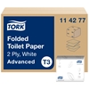 Picture of Tualetes papīrs TORK Advanced T3, 2 sl., 252 lapiņas, 19 x 11 cm, baltā krāsā