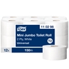 Picture of Tualetes papīrs TORK Universal Mini Jumbo T2, 2 sl., 750 lapiņas rullī, 9.1 cm x 150 m, baltā krāsā
