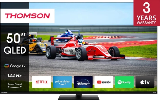 Picture of TV Set|THOMSON|50"|4K/Smart|QLED|3840x2160|Wireless LAN|Bluetooth|Google TV|Black|50QG7C14