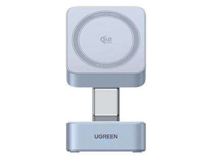 Изображение Ugreen Magnetic Charger 25W 2-in-1 55960B Wireless, Qi2.2 35W Gray