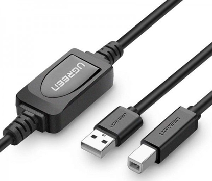 Attēls no UGREEN US122 active USB 2.0 Type A - USB 2.0 Type B  for printer  10m (black)