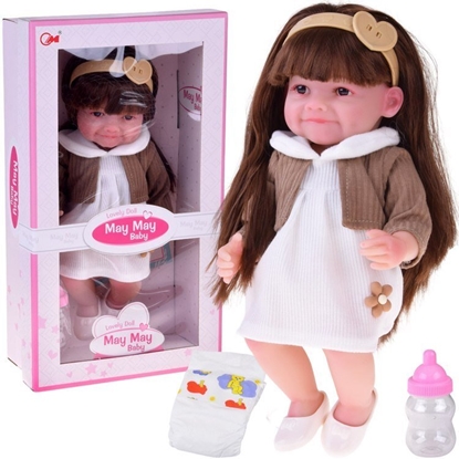 Изображение Urocza lalka Tosia z mikkiej gumy dugie wosy sukienka 30 cm ZA5832 EDUKAMP
