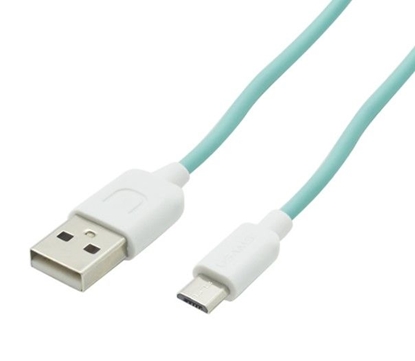Attēls no USAMS US-SJ098 USB A to Micro USB Charging Cable 1M Cyan