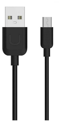 Attēls no USAMS US-SJ098 U-Turn Durable TPE Universal Micro USB to USB Data & Fast 2A Charger Cable 1m Black Black