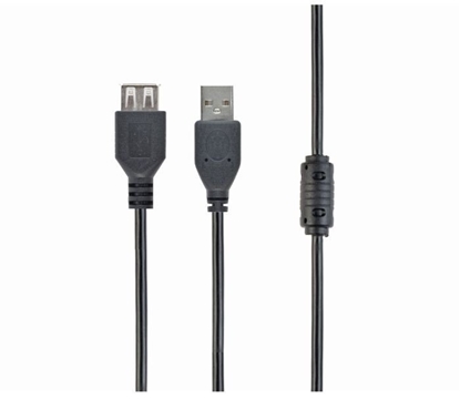 Изображение USB 2.0 cable M/F 1.8m Black 84031 (4751036840318)