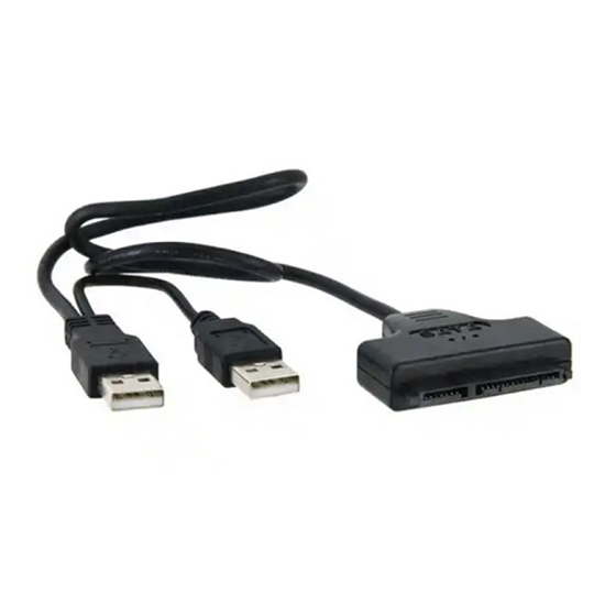 Изображение USB 2.0 Type-A to SATA 7+15Pin Adapter
