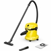 Picture of Vacuum Cleaner|KARCHER|Wet and dry vacuum cleaner WD 2 Plus V-15/4/18|Car cleaning|1000 Watts|Suction power 220W|Capacity 15 l|Noise 74 dB|Yellow|Weight 4.3 kg|1.628-003.0