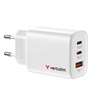 Picture of Verbatim Essentials GaN Charger 65W 2xUSB-C/1xUSB-A weiß   32353