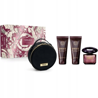 Attēls no Versace Zestaw Crystal Noir edp 90ml + bl 100ml + sg 100ml + kosmetyczka