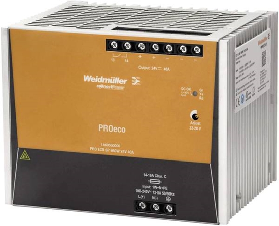 Изображение Weidmuller Zasilacz impulsowy trójfazowy 400-500V AC/ 24V DC 40A 960W PRO ECO3 960W 24V 40A