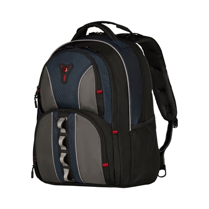 Picture of WENGER Cobalt 16" Laptop Backpack with Tablet Pocket,  Black/Blue
