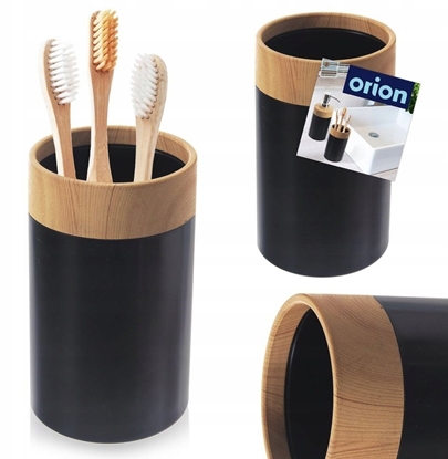 Изображение Wenko Kubek azienkowy Czarny 7,5 x 11,5 cm ORION BLACK Lekki z Tworzywa