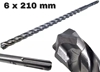 Picture of Wierto AWTools AWTOOLS WIERTO SDS PLUS     6x 210mm QUADRO XTREME BLACK LINE