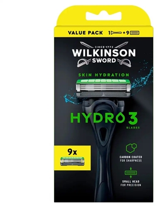 Изображение Wilkinson Sword WILKINSON_Sword Hydro 3 maszynka do golenia + wkady 9szt