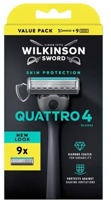 Изображение Wilkinson Sword WILKINSON_Sword Quattro 4 maszynka do golenia + wkady 9szt