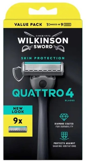 Picture of Wilkinson Sword WILKINSON_Sword Quattro 4 maszynka do golenia + wkady 9szt