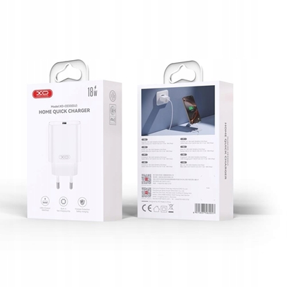 Изображение XO adowarka sieciowa CE33 QC 18W 1x USB biaa + kabel microUSB