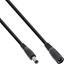 Picture of Zasilacz do laptopa InLine DC extension cable, DC plug male/female 5.5x2.1mm, AWG 18, black, 1m