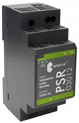 Изображение Zasilacz impulsowy PSR 03012 230/ 12VDC 2A na szyn DIN, Uzas: 85-264VACVAC, Ta70, 17000-1556