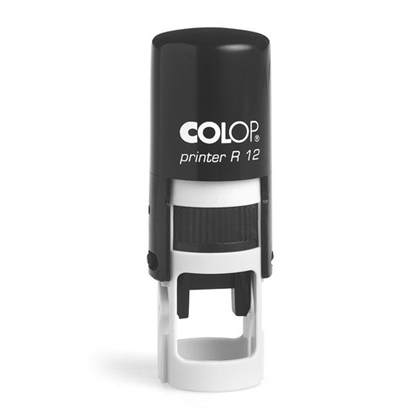Attēls no Zīmogs COLOP Printer R12, melns korpuss, zils spilventiņš