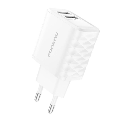 Attēls no adowarka Foneng adowarka sieciowa Foneng EU53 2xUSB-A,  2,4A (Biaa)