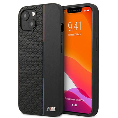 Изображение BMW M Collection BMHCP13STRTBK Leather Back Case For Apple iPhone 13 Mini