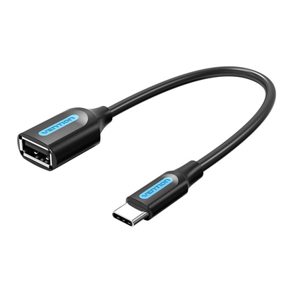 Attēls no CABLE USB2.0C MALE TO A FEMALE/0.15M BLACK CCSBB VENTION