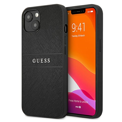 Picture of Guess Apple iPhone 13 Mini PU Leather Saffiano Case Black