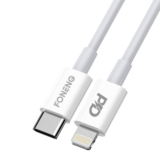 Изображение Kabel USB Foneng USB-C - Lightning 2 m Biay (X31-2M Type-C to iPh)