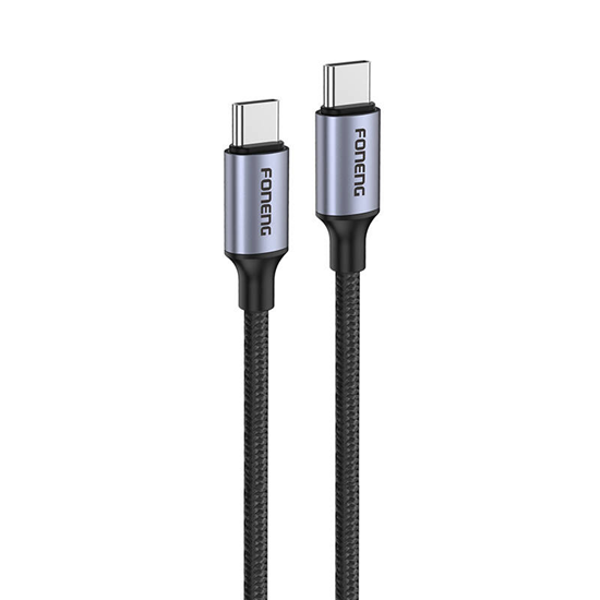 Изображение Kabel USB Foneng USB-C - USB-C 1.2 m Czarny (X95 1.2m C-C)