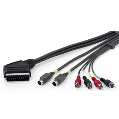 Attēls no *Kabelis VIDEO SCART/2xAV,SVGA 2m. Ednet
